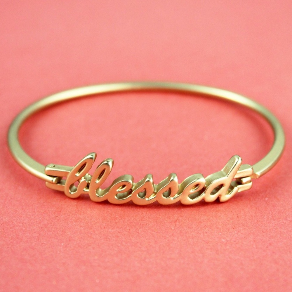 Goldtone “Blessed” Bracelet
